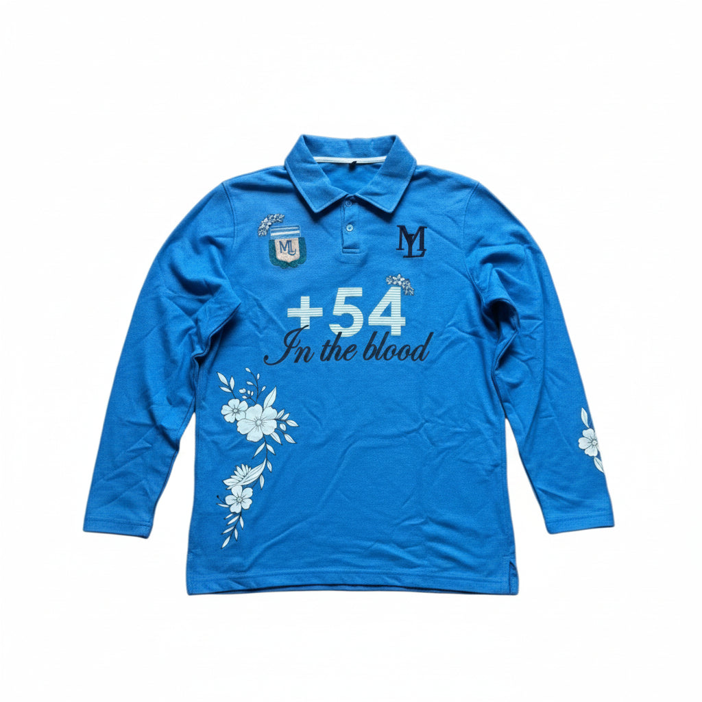 +54 Floral Argentina polo- Long sleeves
