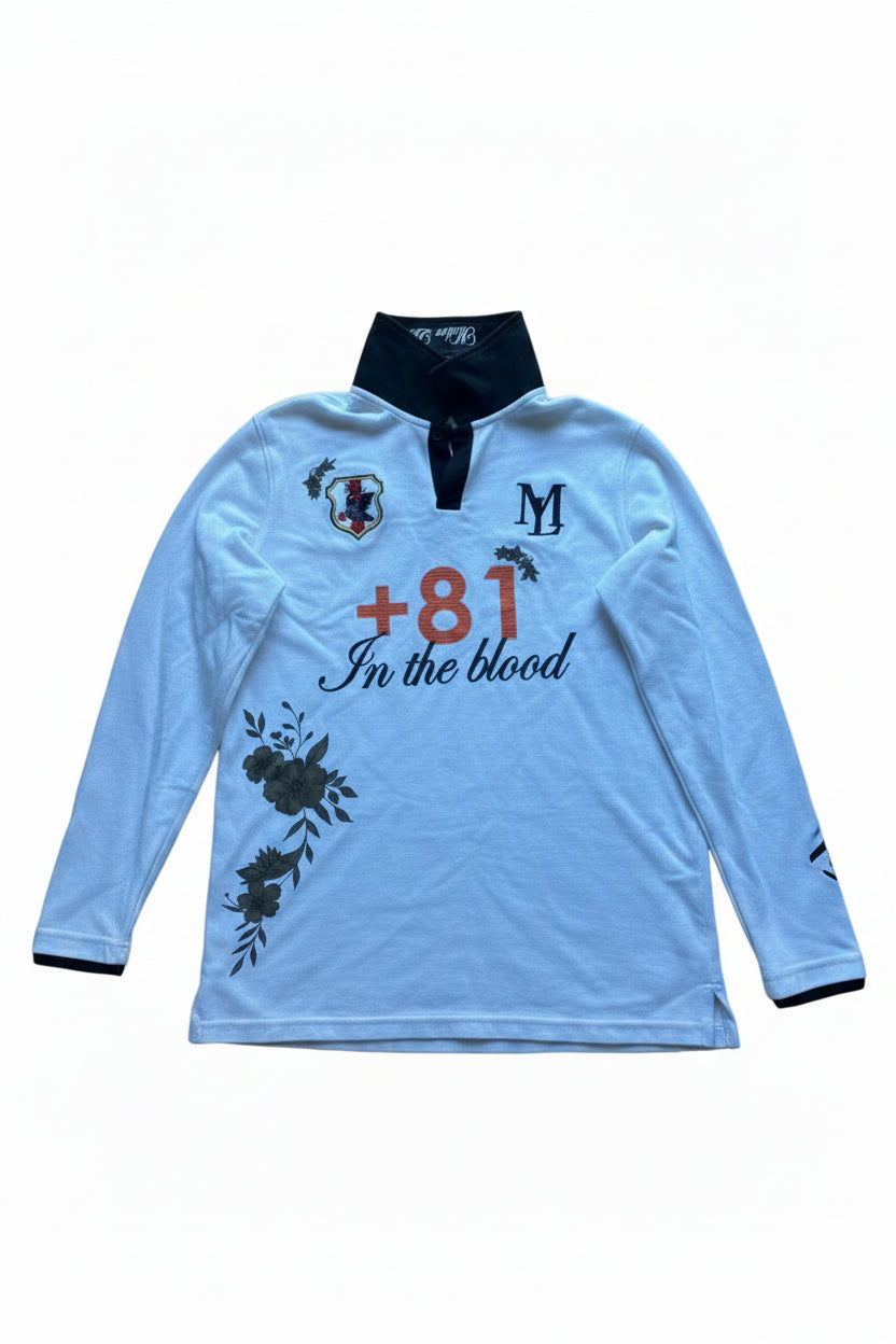 +81 Floral Japan polo - Long sleeves