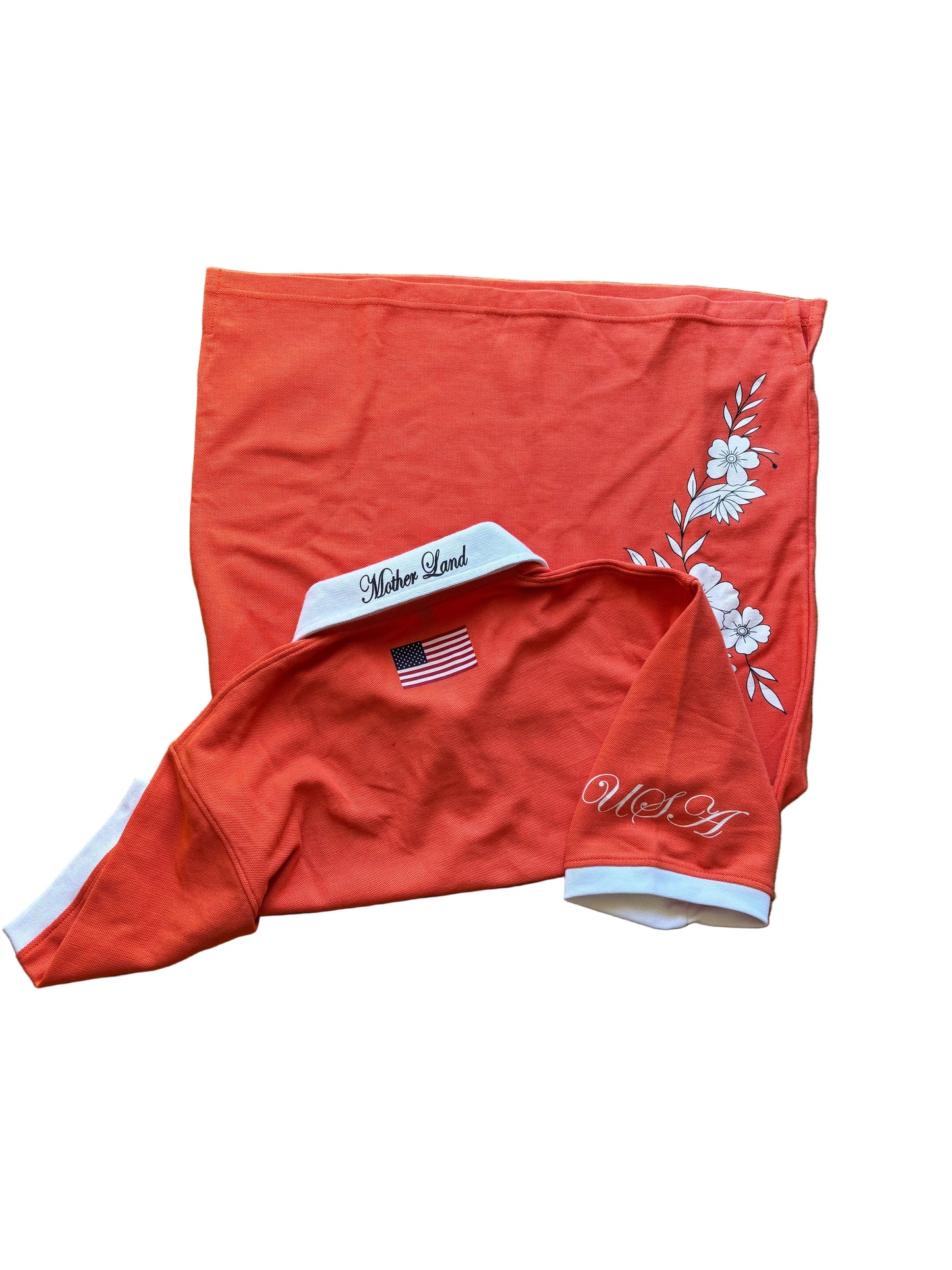 +1 Floral USA polo- short sleeves