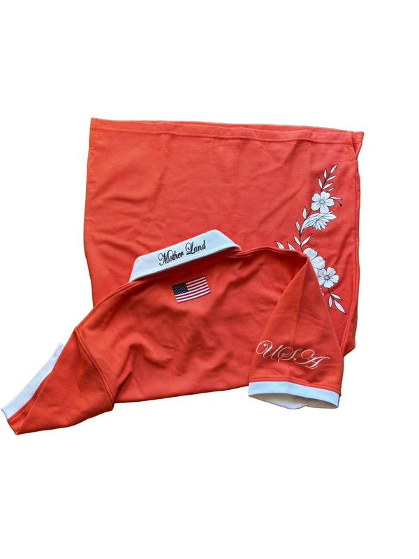 +1 Floral USA polo- short sleeves