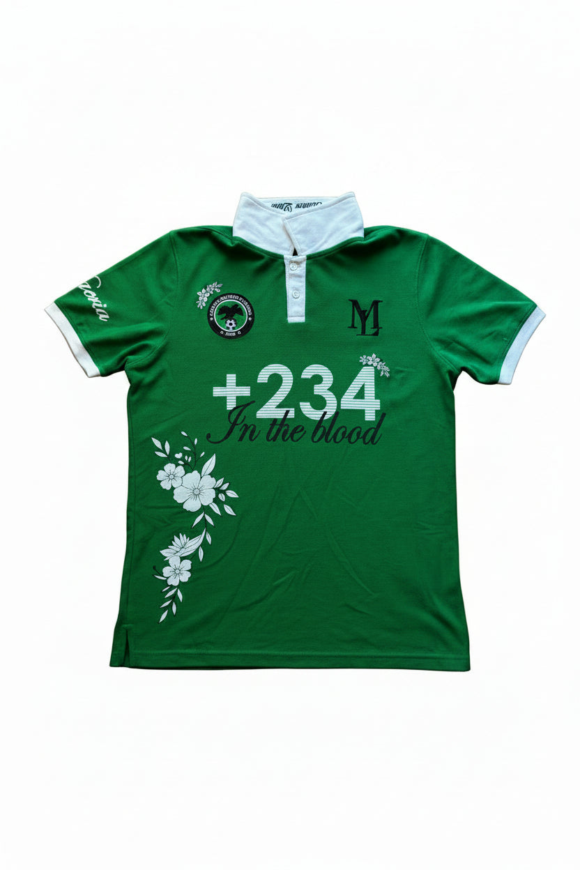 +234 Floral Nigeria Polo - short sleeves