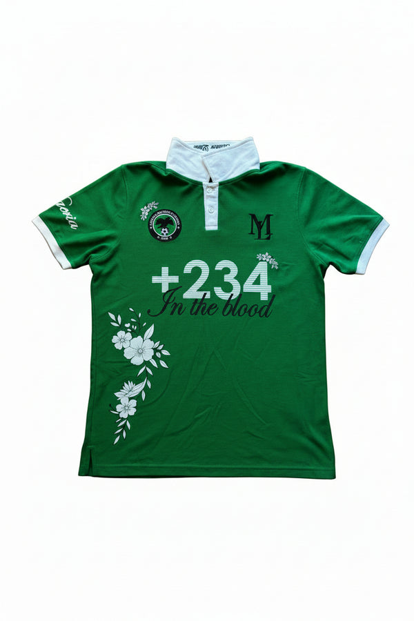 +234 Floral Nigeria Polo - short sleeves
