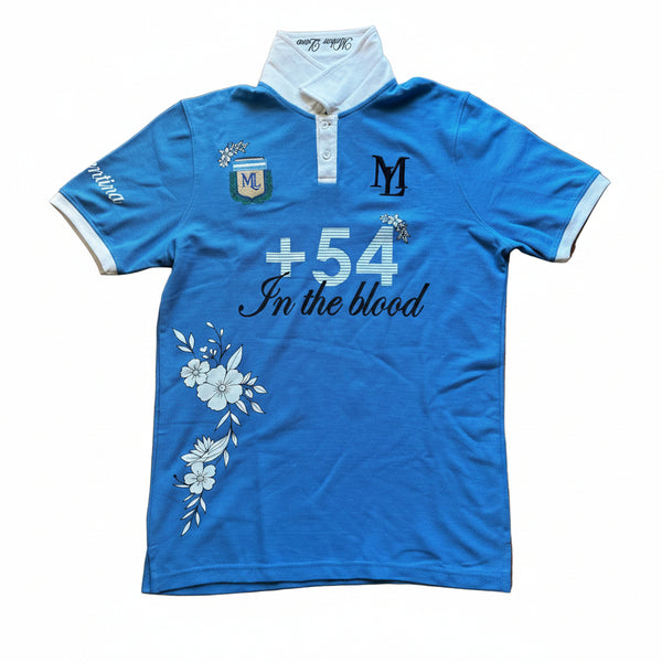 +54 Floral Argentina polo- short sleeves