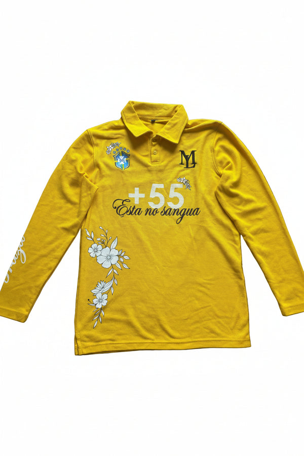 +55 Floral Brazil polo - Long sleeve