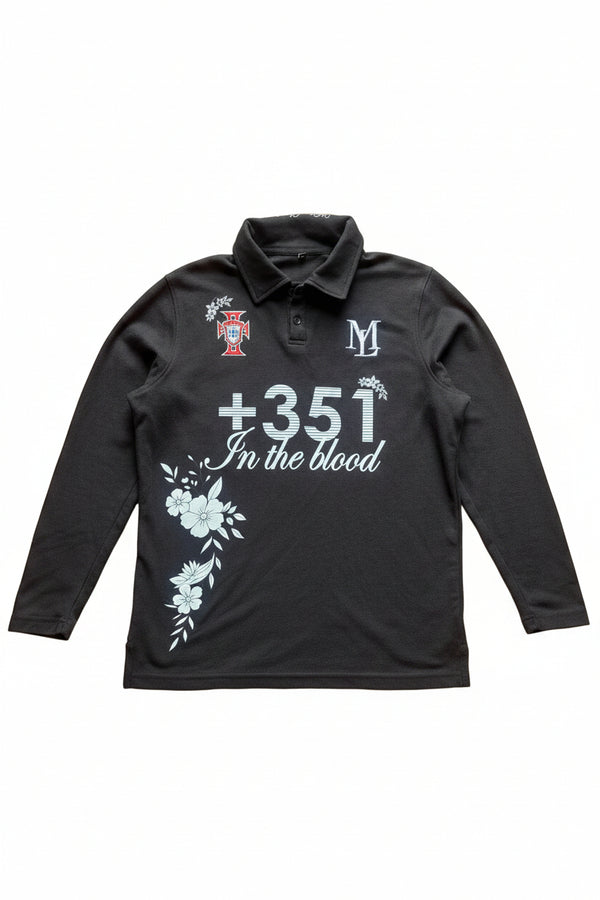 +351 Floral portugal polo - Long sleeves