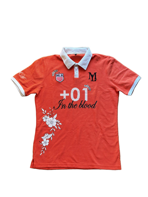 +1 Floral USA polo- short sleeves
