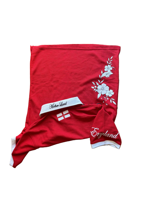 +44 Floral England Polo- short sleeve