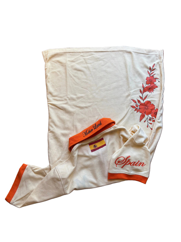 +34 Floral spain polo - Short slevees