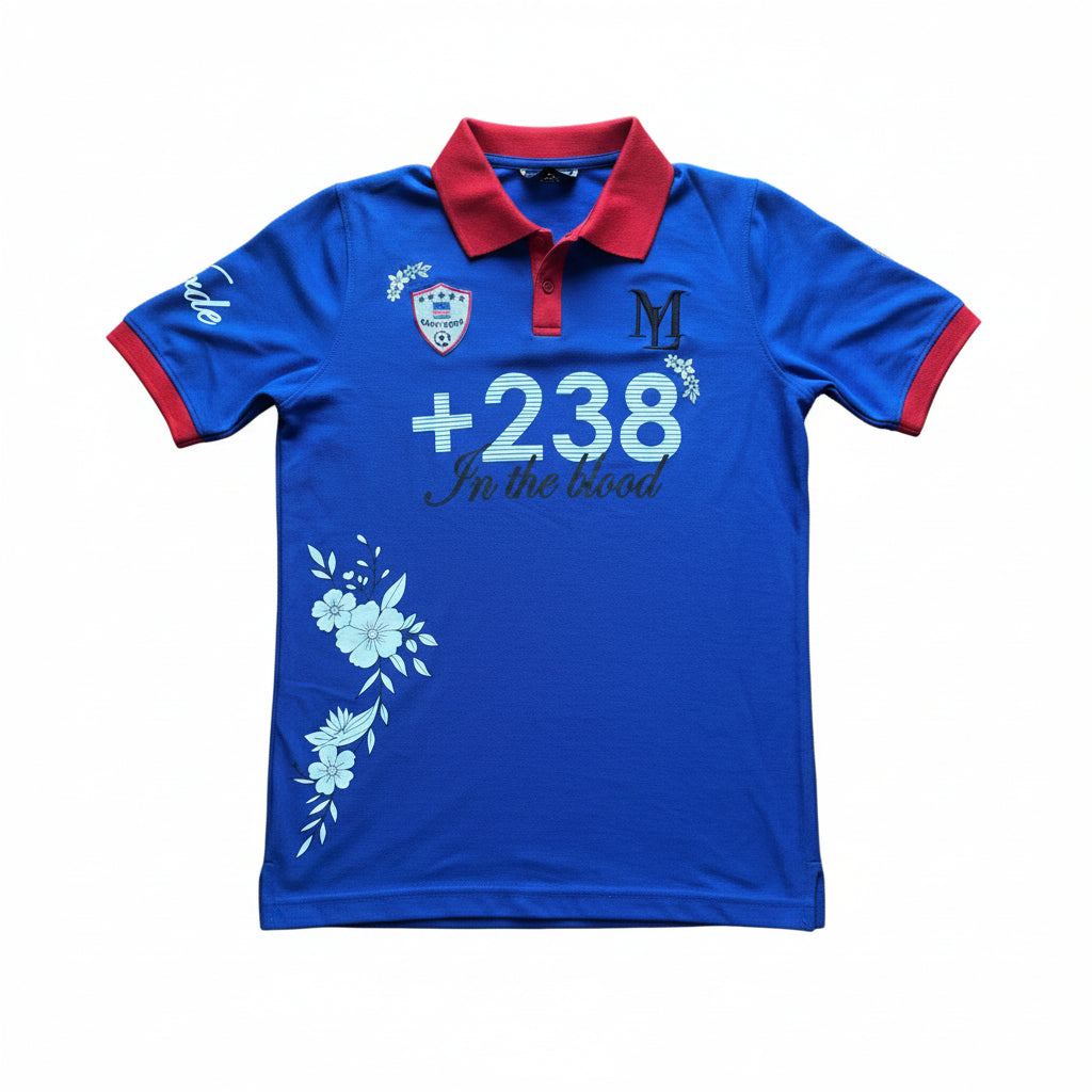 +238 Floral Cape Verde polo - short sleeves