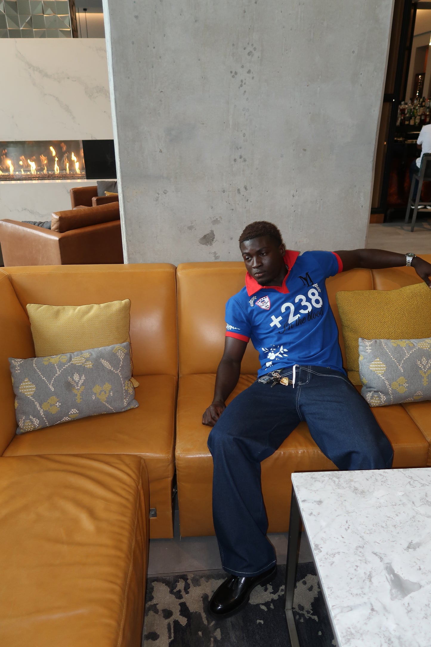 +238 Floral Cape Verde polo - short sleeves