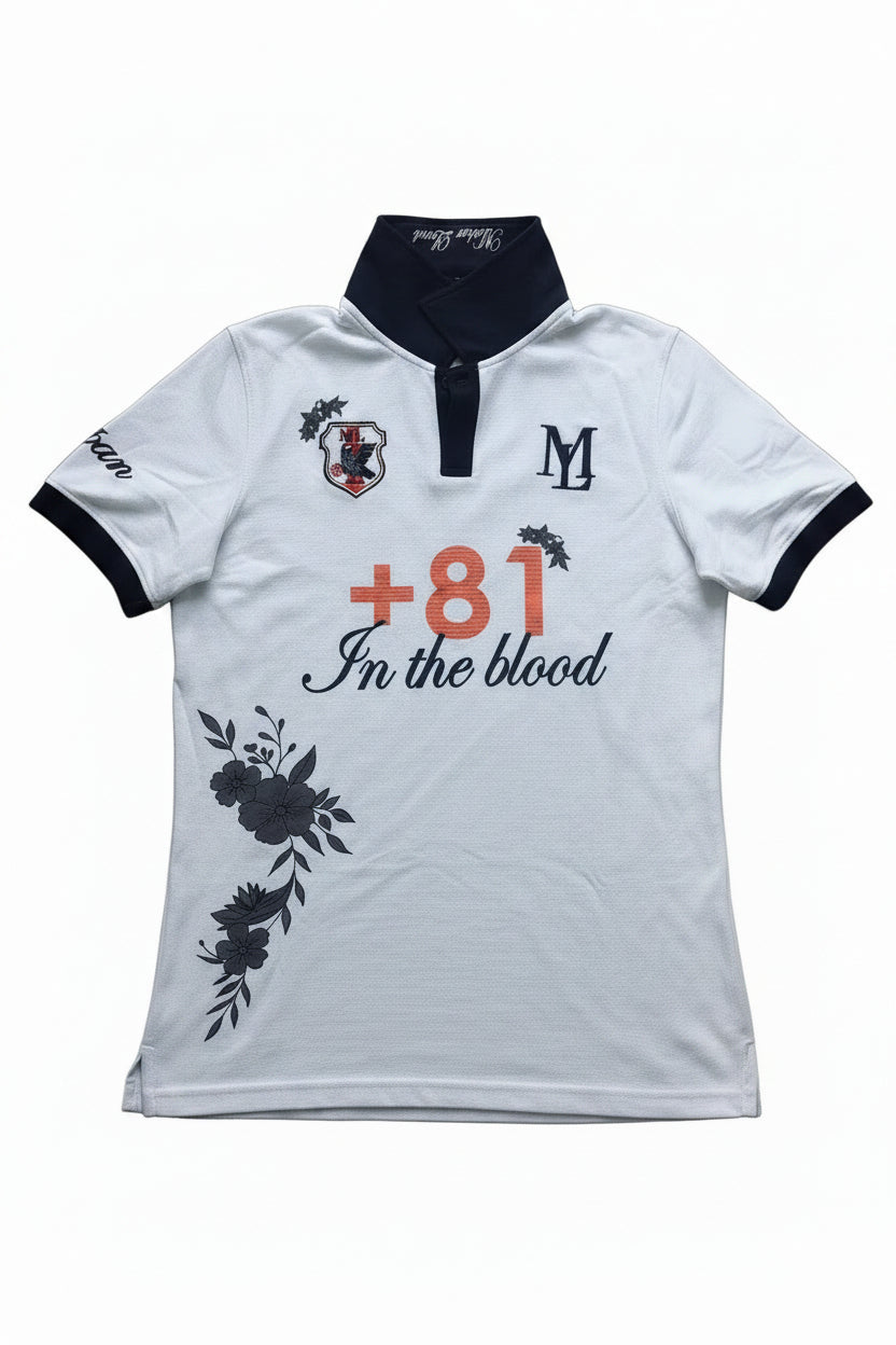 +81 Floral Japan polo - short sleeves