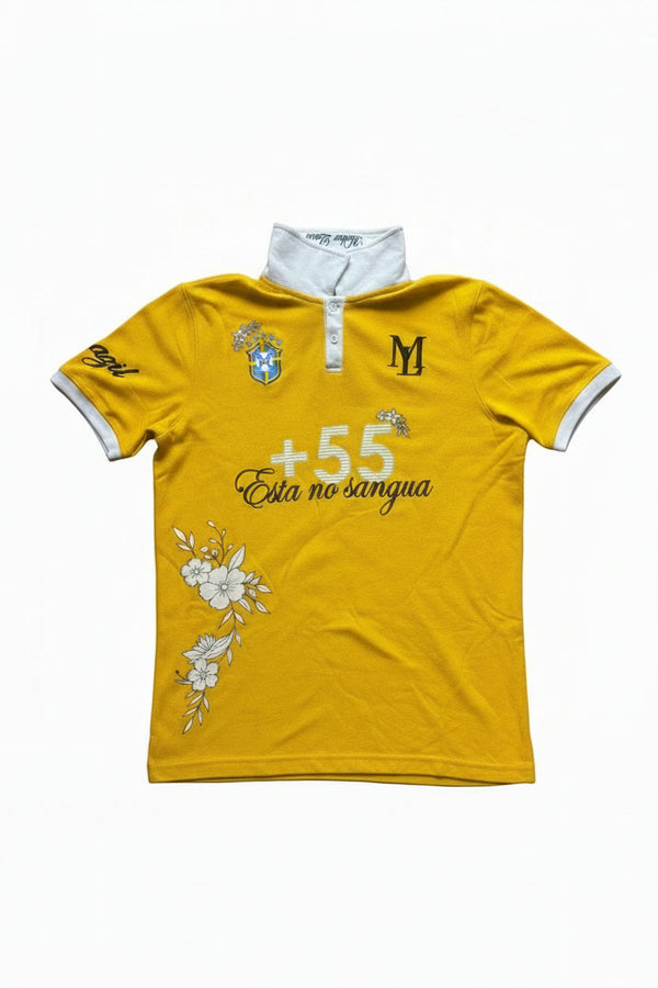 +55 Floral Brazil polo - Short sleeve