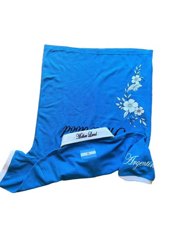 +54 Floral Argentina polo- short sleeves