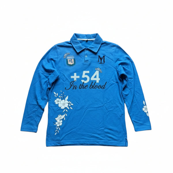 +54 Floral Argentina polo- Long sleeves